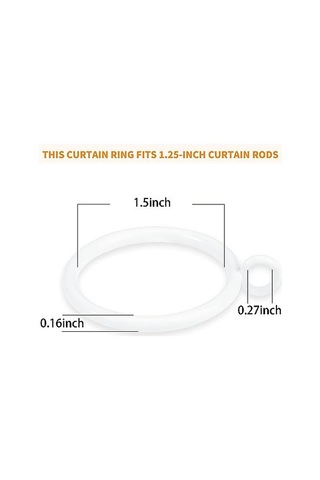 Xindoker 30 Adet Beyaz Metal Perde Çemberi - 3.8 Cm İç Çapı, Çelik Yapı, Farklı Ağırlıktaki Perdeler İçin Dayanıklı