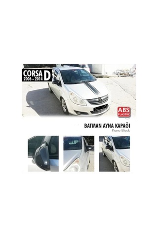 Opel Corsa D 2006-2014 Batman Yarasa Ayna Kapağı Piano Black Abs