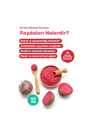 Kırmızı Pancar Kökü Tozu 150 Gr Doğal Ve Katkısız