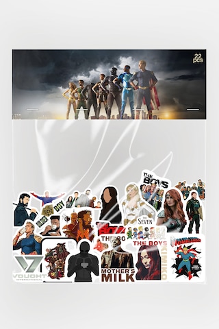 The Boys Sticker Paketi 22 Parça Kaliteli Su Geçirmez Etiket Seti Çok Renkli
