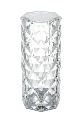 Akrilik Elmas Masa Lambası Usb Şarj Edilebilir Kristal Başucu Gece Lambası Dekoratif Yatak Odası Gece Lambası Şeffaf