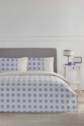Tartan Tissue Tek Kişilik Pike Takımı Desenli