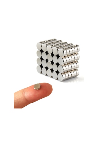 120 Adet Çap 6Mm X Kalınlık 2Mm Güçlü Yuvarlak Neodyum Mıknatıs N11.2574