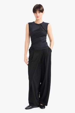 Defacto Slim Fit Dar Kesim Bisiklet Yaka Dantel Detaylı Kolsuz Bluz G4116ax25aubk81 Siyah