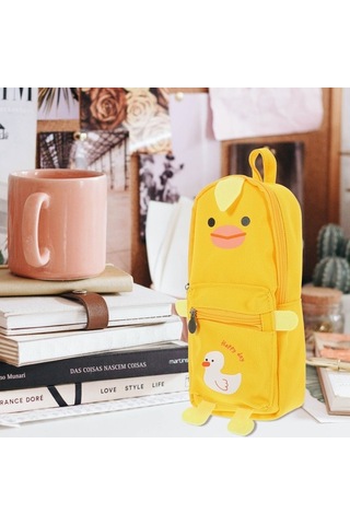 Günlük Kullanım Kalem Kılıfı Çok Fonksiyonlu Kalem Kutusu Sevimli Kalem Kılıfı Depolama Aksesuarı Şeker Pembe