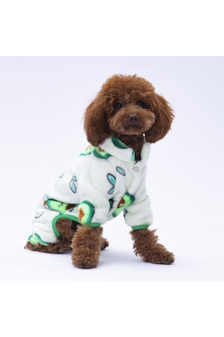 Avocado - Avokado Peluş Tulum Kedi Köpek Tulumu Kedi Köpek Kıyafeti Kedi Köpek Elbisesi Köpek Giysisi