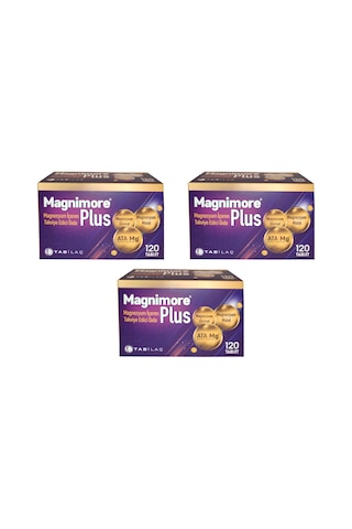 Magnimore Plus Magnezyum 120 Tablet 3 Adet