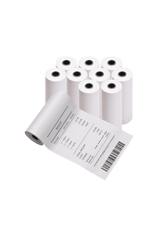 Aubyhe 76x30mm 10'lu Paket 10 Yıllık Dayanıklı Termal Kağıt - Suya/yağa/sürtünmeye Dayanıklı, Bisfenol A Yok, Yüksek Renk Doğruluğu 10 Rulo