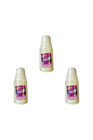 Roll-up Party Dreams Parti Davet Piknik Renkli Plastik Sert Mika Bardak - Sarı - 25'li 3 Paket Sarı