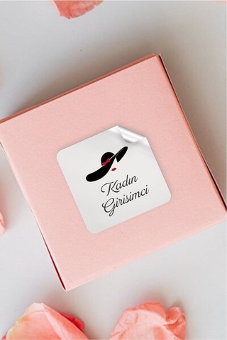 Girişimci Kadın Sticker Paketleme Etiketi 4x4 Cm 70 Adet 2 Sayfa