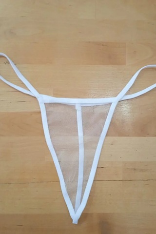 Anastasia String Tanga Tül Külot - Beyaz Ans111 Beyaz