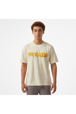 Story Of Angels Storyf Of Angels Rock N Roll Gold Linen Erkek Bej T-shirt Soa1302 5559697