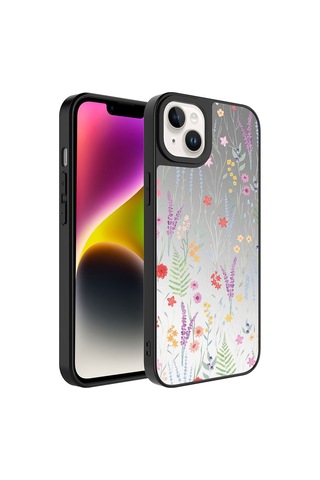 Apple Uyumlu iPhone 14 Plus Kılıf Aynalı Desenli Kamera Korumalı Parlak Zore Mirror Kapak