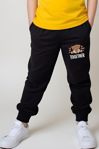 True Friends Baskılı Kız Çocuk Tişört Ve Eşofman Alt-üst Takım Sarı