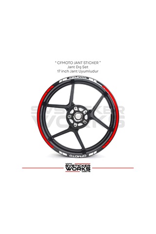 Cfmoto Jant Sticker Jant Şeridi 16lı Set Tüm Modeller Uyumlu Sticker Etiket Modeli