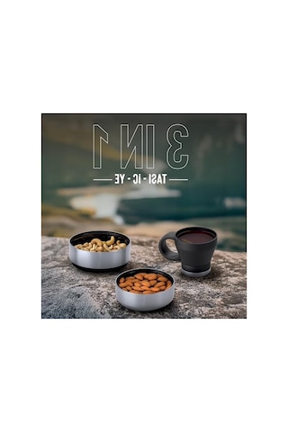 4 Multi-cup Çelik Termos 1,9 Lt. Black St-212 Açık Beyaz