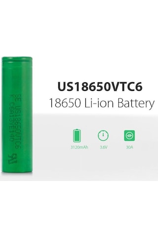 SONY VTC6 3120mAh 30A-60A 3.6V US18650 Li-ion Batarya