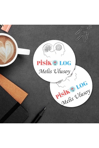 Pisikologlara Özel Mdf İkili Bardak Altlığı Ahşap