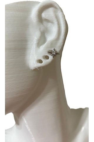 Minimal Kutup Yıldızı Kıkırdak Tragus Helix Pearsıng Küpe 316l Çelik Gümüş
