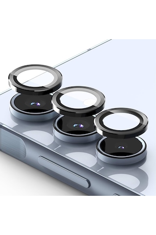 Forzacase Samsung Galaxy A35 / A55 İle Uyumlu Kamera Camı Lens Koruyucu Halka Seti - Fc381 Siyah
