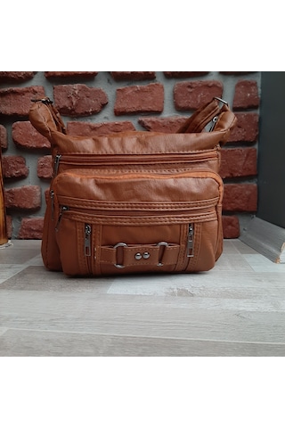 Bayan Çapraz Omuz Çantası Taba Gvn-0108 Taba