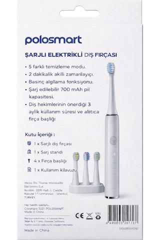 Polosmart PSC42 Şarjlı Diş Fırçası + Başlık 3'lü