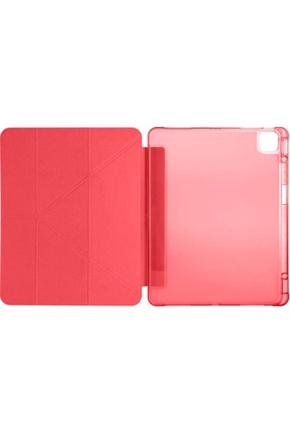 Apple Uyumlu iPad Air 13 Inç 2024 A2898-a2899 Kılıf 3 Farklı Stand Kalemlikli Tri Folding Tablet Kılıfı