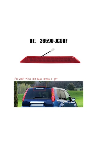 Sointeresting Nissan X-trail T31 2008-2013 Led Arka Fren Lambası İçin Kırmızı Yüksek Montajlı 3. Fren Lambası Lambası 26590-jg00f