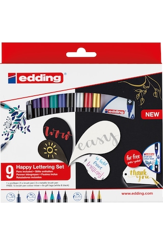 Edding Happy Başlangıç Yazı Seti 9'lu