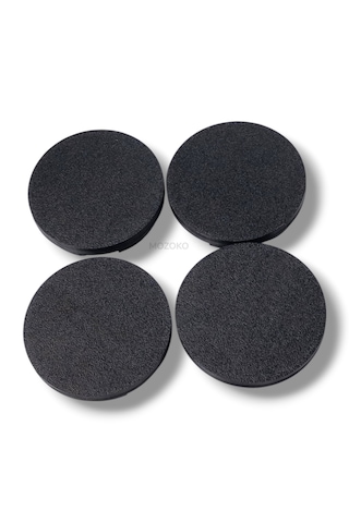 4'lü Set 55 Mm Dış Çap 52 Mm İç Çap Siyah Logosuz Jant Göbeği Kapağı