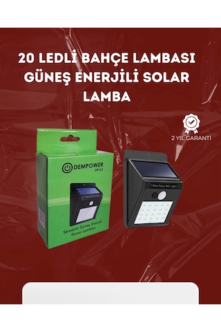 Su Geçirmez 20 Led Solar Aydınlatma Dış Mekan İçin Pır Hareket Sensörü İle Akıllı Işık Çok Renkli