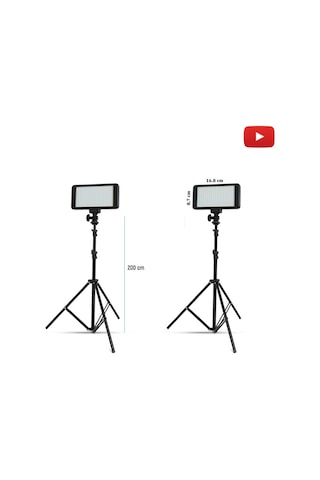 Gdx Pro Led 228 Bataryalı 2'li Sürekli Led Işık Seti