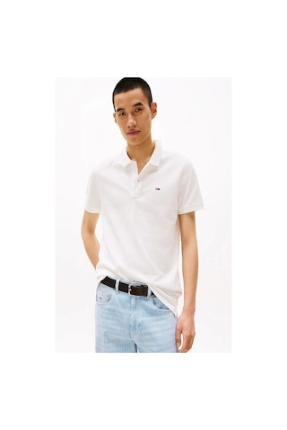 Tommy Hilfiger Erkek Beyaz Slim Fit Polo T-shirt Beyaz