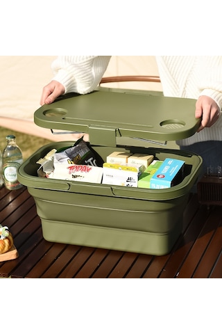 Katlanır Piknik Sepeti Yeşil