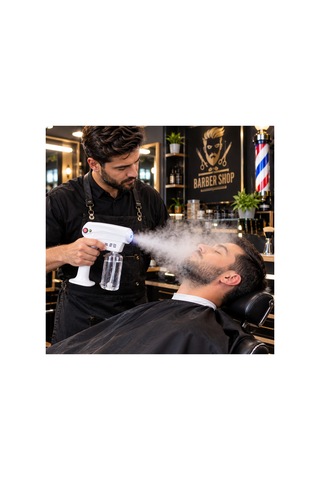 Berber Profesyonel Buhar Makinası Sıcak Ve Soğuk El Tipi Kuaför Beyaz - 941234281 Beyaz