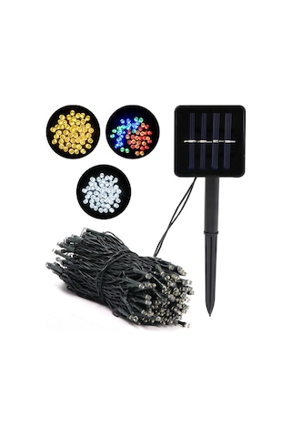 Solar Güneş Enerjili Dış Bahçe 8 Modlu 10 Metre 120 Led Dekoratif Aydınlatma Standart