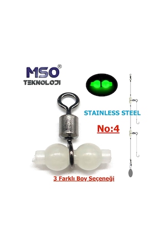 MSO Olta Balıkçılık Fosforlu & Paslanmaz Çelik Gezer T Fırdöndü