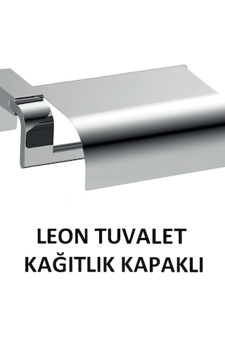 Leon Kağıtlık Kapaklı Krom Krom