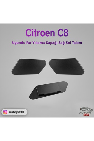 Citroen C8 Uyumlu Far Yıkama Kapağı Sağ Sol Takım