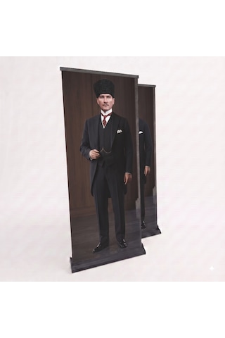 Atatürk Poster Baskılı Pro Roll Up Banner 100x200cm No:6 Diğer