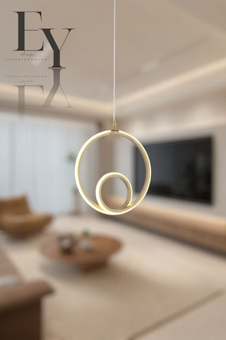 Ey Shop Eskitme Damla Göz Model 3 Renk Led Beyaz&sarı&gün Avize Eskitme Gold