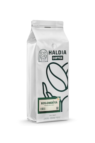 Haldia Coffee Kolombiya Espresso Kahve Blend 1000gr. Arabica Orta Kavrum Yoğun Gövde, Dengeli Tat Çekirdek Kahve