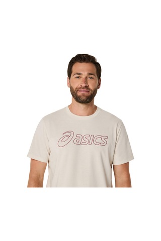 Asics Asıcs Logo Ss Tee Erkek Krem Kısa Kollu Tshirt 2031e188-201 Krem