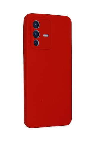 Newface - 42 - Vivo V23 5g Kılıf Nano İçi Kadife Silikon - Csmo-tex - - Kırmızı