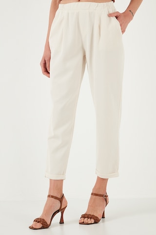 Lela Slim Fit Normal Bel Boru Paça Bayan Pantolon 668Yp5372 Taş