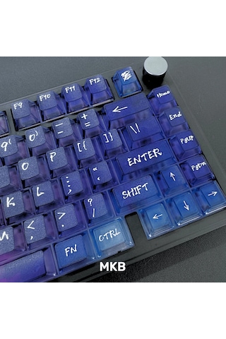 Nebula Bulutu Keycaps Renkli Sisli Mekanik Rgb Klavye Tuş Takımı Mor