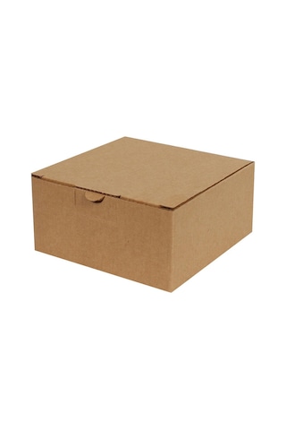 Kraft Kilitli Kargo Kutusu / Ebat: 13,5x13,5x6,5 cm (100 adet)