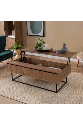 Eşyala. Akıllı Sehpa Ortadan Açılır Atlantik 120 X 60 X 43 Cm Siyah