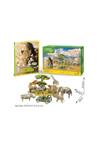 Cubicfun National Geographic Kids 3D Puzzle Afrika Yaban Hayatı