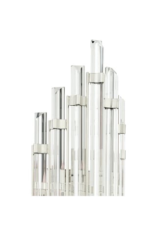 LampaLuce Uzun Taşlı 2'li Aplik Krom 25x65cm Krom